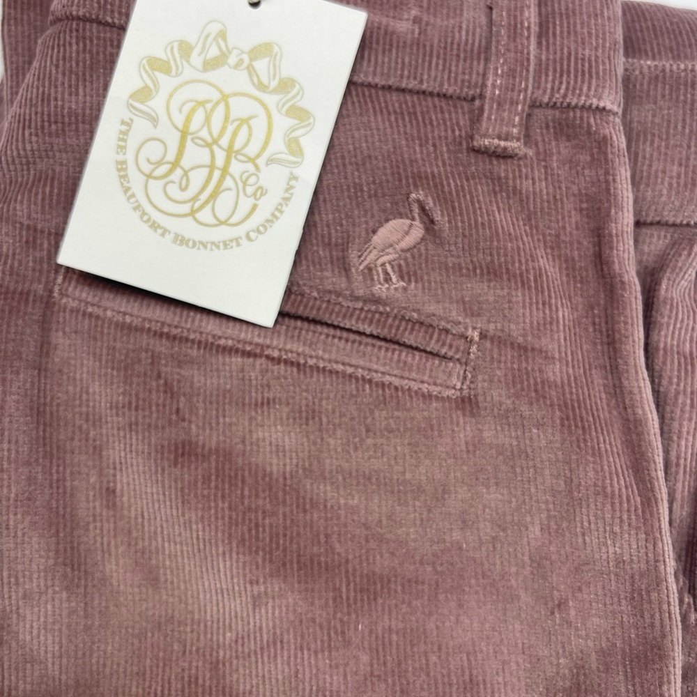 NWT Beaufort Bonnet Prep School Gray Bay Brown Corduroy Pants 10 - Picture 2 of 2